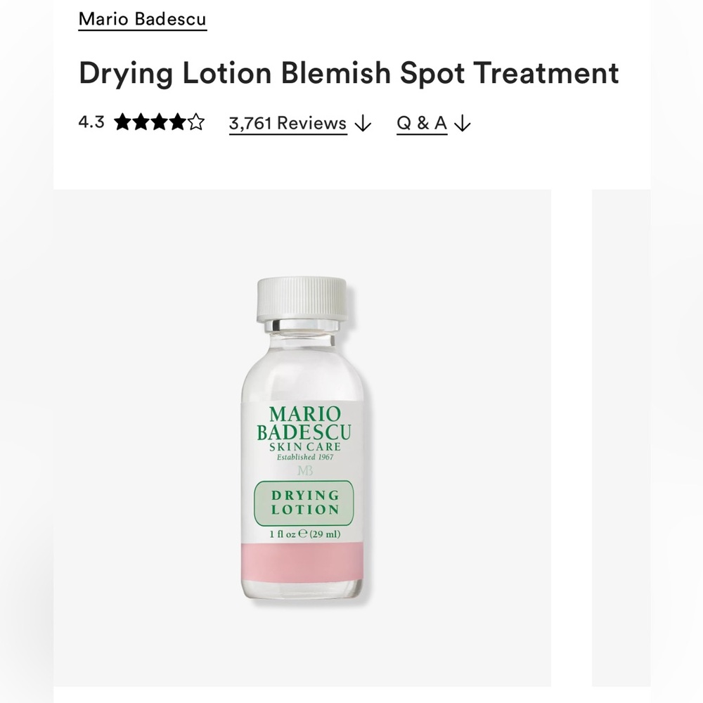 Mario Badescu Drying Lotion Blemish Spot Treatment